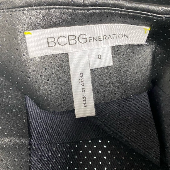 BCBGeneration Black Leather Pleated Skirt - Picture 5 of 5